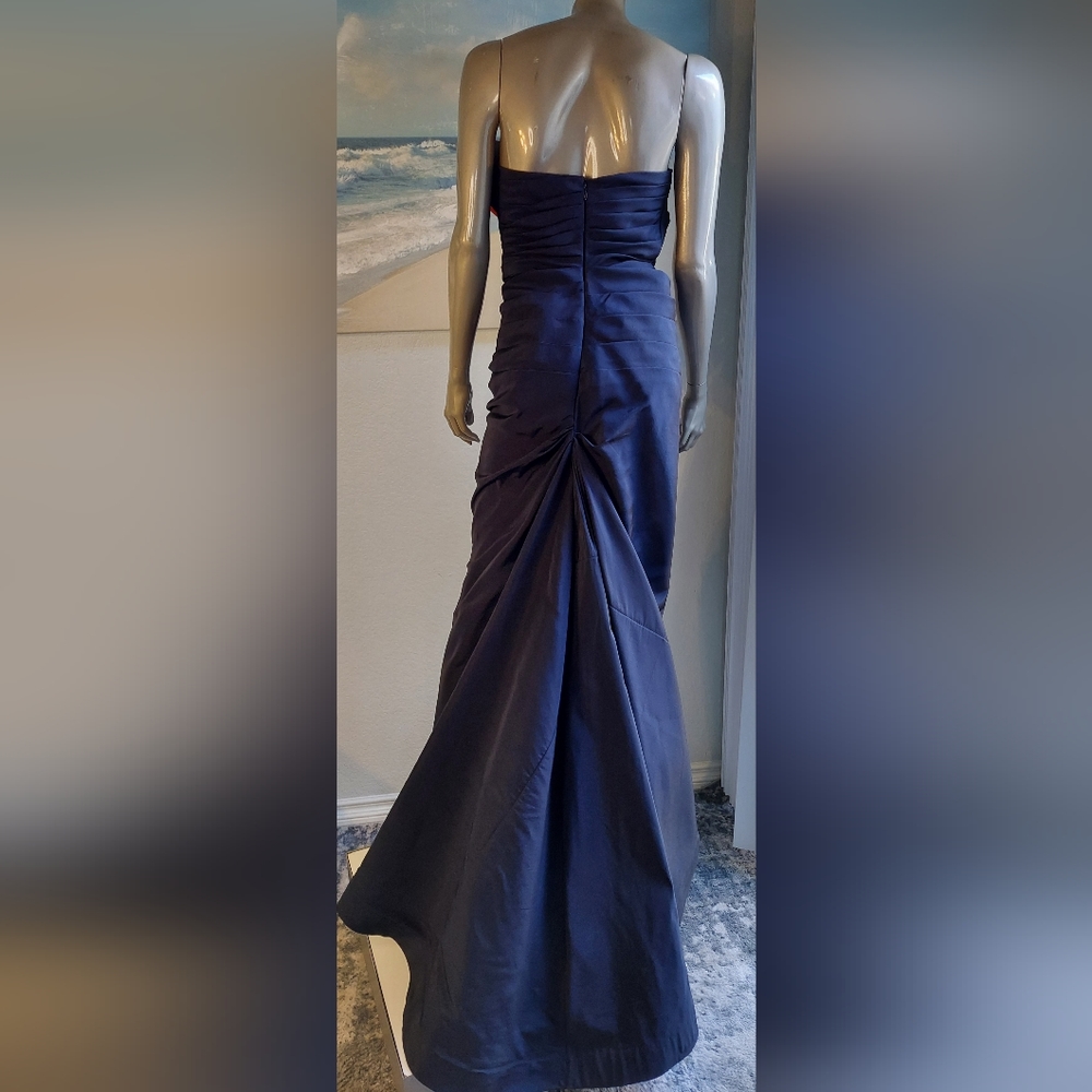 📣5=50%OFF *$5,500 ROLAND NIVELAIS BLACK BIG BOW SILK GOWN US S - Picture 6 of 9